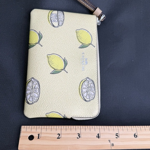 Coach Lemon Pattern Wristlet NWT
